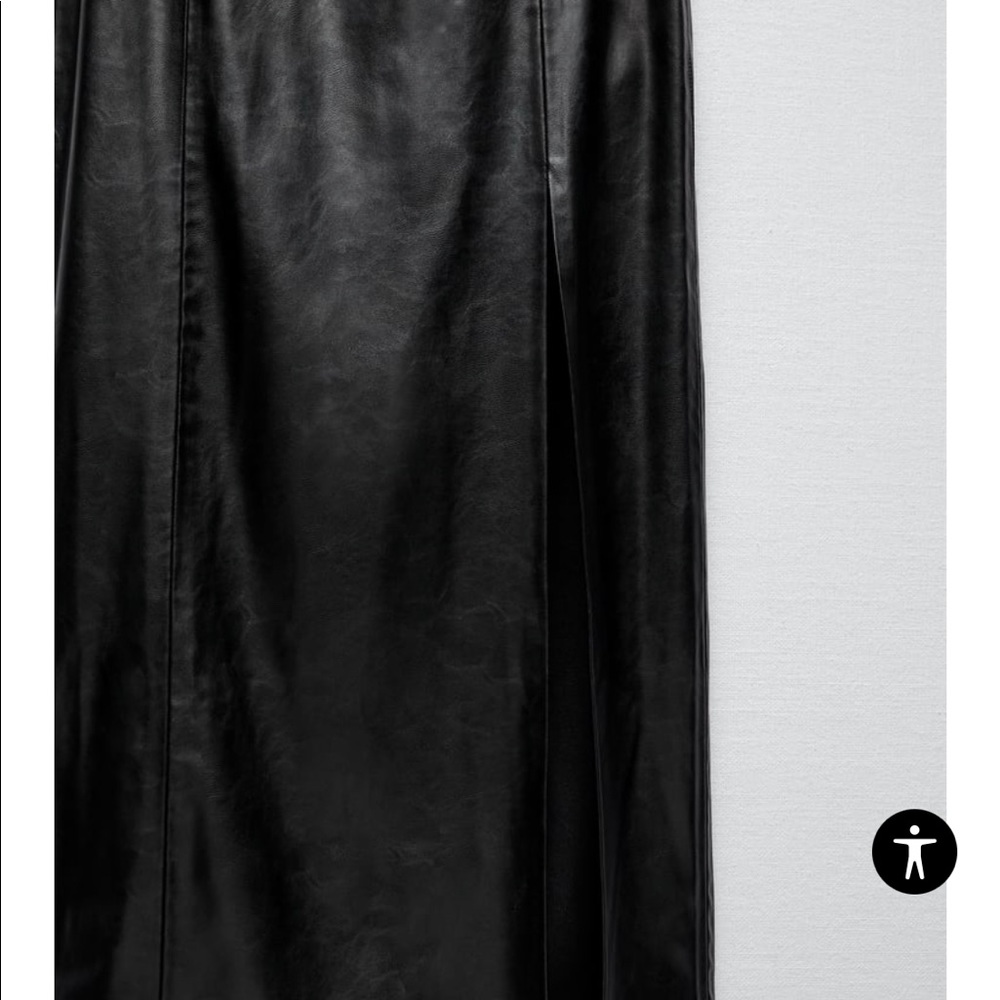 FAUX LEATHER SLIP DRESS - Picture 3 of 8